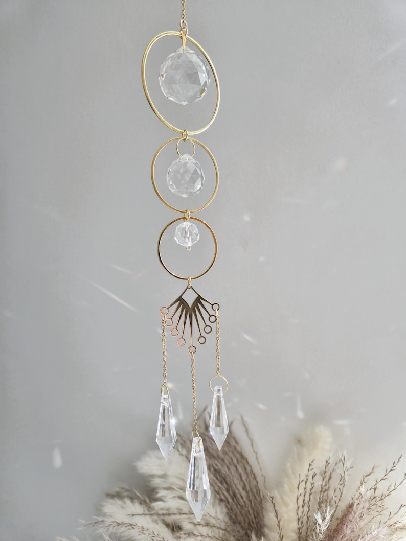 Christmas Gift for Her, Cozy Fall Decor, Prism Suncatcher, Feng Shui Gift, Suncatcher Prisms, Handmade Gift, Christmas Ornaments, Hanging Crystal, Crystal Pineapple, Prism Decorations, Rainbow Maker, Gift for Mom, Sun Catcher Crystal