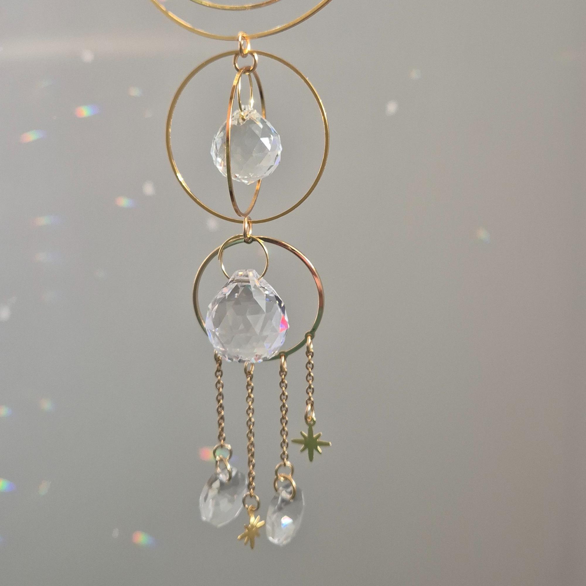 ZENITH XXL – Large Crystal Suncatcher – Intense Rainbow Maker for ...