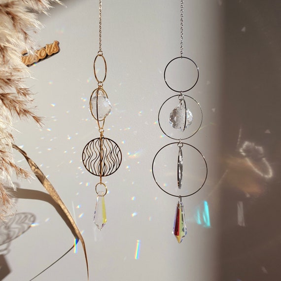 ALIZEE Feng Shui Crystal Suncatcher Window Boho Hanging Gift for