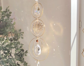 Grand Suncatcher cristal Feng shui Oeil de Tigre -  Déco à suspendre - Idées pour cadeaux de fête des mères