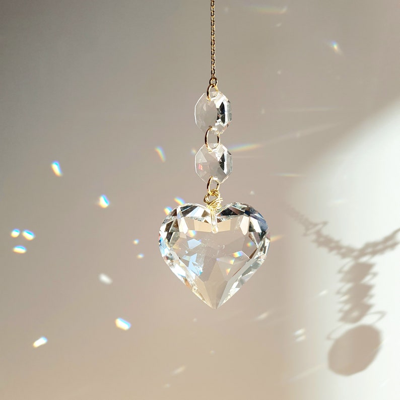 cozy fall decor, housewarming gift, crystal rainbow, hanging sun catcher, mother's day gifts, christmas gifts, fall decoration, chakra suncatcher, rainbow maker, home decor, hanging crystal, crystal sun catcher, birthday gift