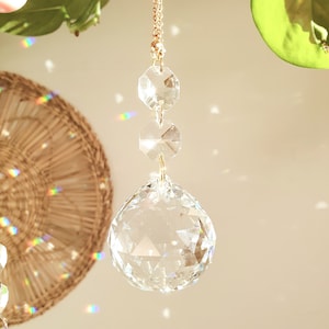 Grande acchiappasole - Prisma solare - Sfera di cristallo Feng Shui - Arcobaleno - Decorazione Feng Shui - Atmosfera Zen ed energia positiva