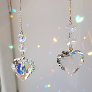 crystal prism, cozy fall decor, housewarming gift, christmas gift, chakra sun catcher, birthday gift, home decor, hanging sun catcher, rainbow maker, crystal rainbow, mother's day gifts, fall decoration, hanging crystal