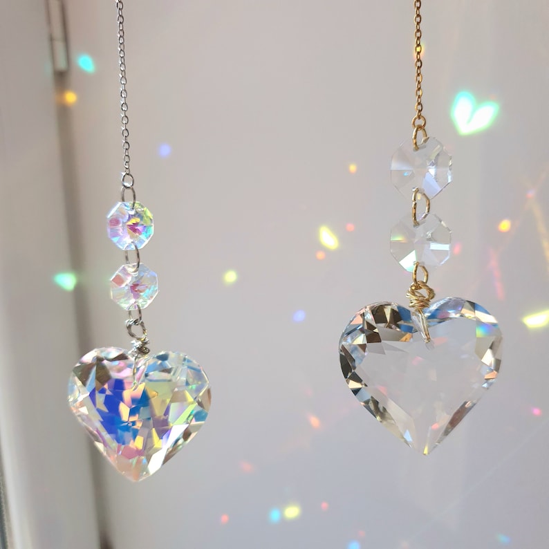 crystal prism, cozy fall decor, housewarming gift, christmas gift, chakra sun catcher, birthday gift, home decor, hanging sun catcher, rainbow maker, crystal rainbow, mother's day gifts, fall decoration, hanging crystal