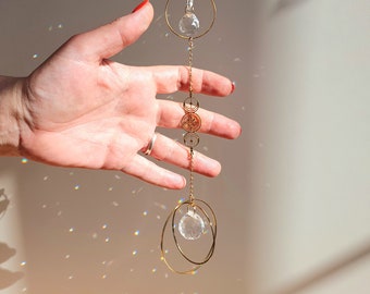 CEPHEE II Crystal Suncatcher – Feng Shui Suncatcher – Geometric Hanging Home Decoration – Wellness Gift