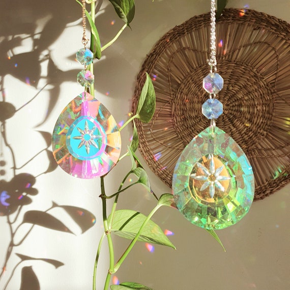 Crystal Suncatcher Size XXL 80mm Mobile Feng Shui Magical Hanging  Decoration Crystal Sun Catcher 