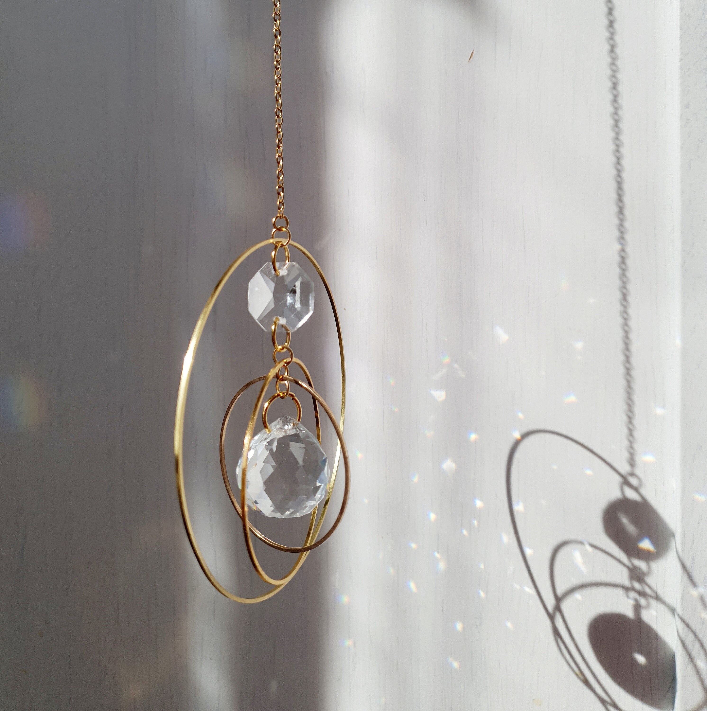 Suncatcher CASSIOPEE II Celestial Hanging Decor Feng Shui Crystal Gift for  Her Handmade Made in France 
