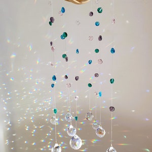 Kristall-Mobile Sonnenfänger AURORA Babyzimmer-Dekoration in Pastellfarben Feng Shui-Mobile handgefertigt Bild 7