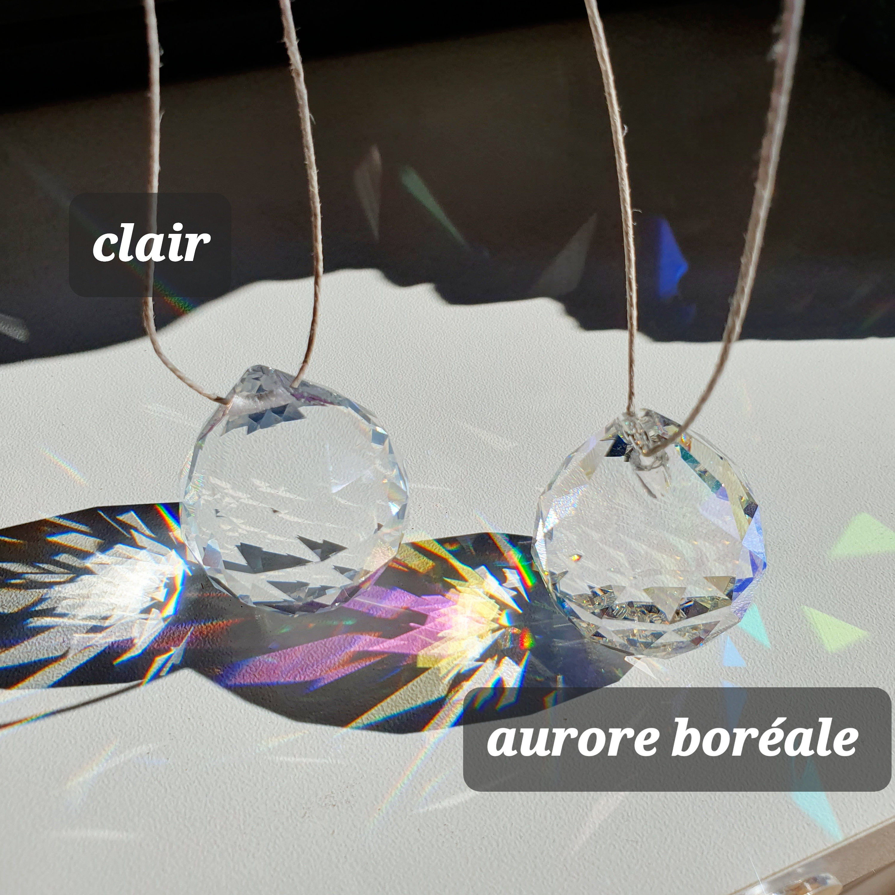 Boule circulaire pour Suncatcher Aura Petit cristal rond AB -  France