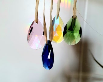 DIY Suncatcher - Cristal Attrape soleil  - Prisme solaire en forme Goutte couleurs  - Fourniture cristal pour décoration d'intérieur