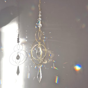 Geometric Crystal Suncatcher ALPHA - Home Decor - Feng Shui Suncatcher - Boho Chic Home Decor - Gift for Home