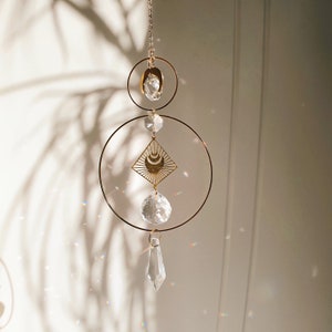 Suncatcher CASSIOPEE II - Celestial hanging decor - Feng Shui crystal - Gift for her - Handmade - Made in France