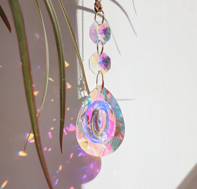 DIY Suncatcher Crystal Sun catcher Solar prism Aurore Boréal Window hanging image 3