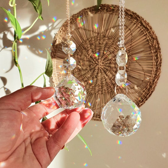 Grande Boule Cristal Suncatcher 40 Mm Prisme En Cristal Décoration