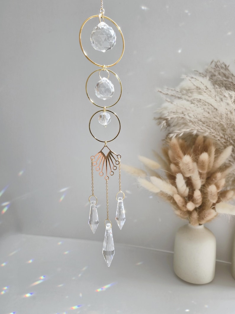 Christmas Ornaments, Gift for Her, Prism Suncatcher, feng shui decor, Crystal Prism, Suncatcher Window, Hanging Suncatcher, Crystal Pendant, Handmade Pineapple, Christmas Gift, Gift for Kids, Rainbow Maker, Suncatcher Gift