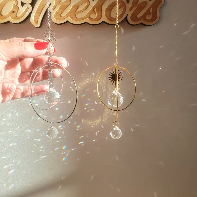 cadeau de noel fait main en france. Attrape soleil en cristal, suncatcher