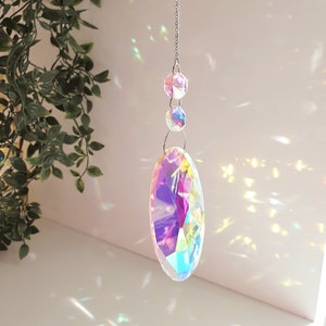 Large Suncatcher Aurora Borealis Rainbow Prism Rainbow decor Window decoration image 2