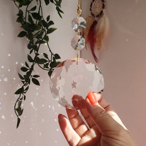 Large Crystal Suncatcher - Rainbow Maker - XXL Size - Window Hanging Decoration - Memorial Gift