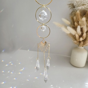 Christmas Gift, feng shui decor, Suncatcher Prisms, Hanging Suncatcher, Crystal Gift, Prism Sun Catcher, Crystal Suncatcher, Gift for Mom, Handmade Decor, Hanging Crystal, Cozy Fall Decor, Christmas Ornaments, Rainbow Suncatcher