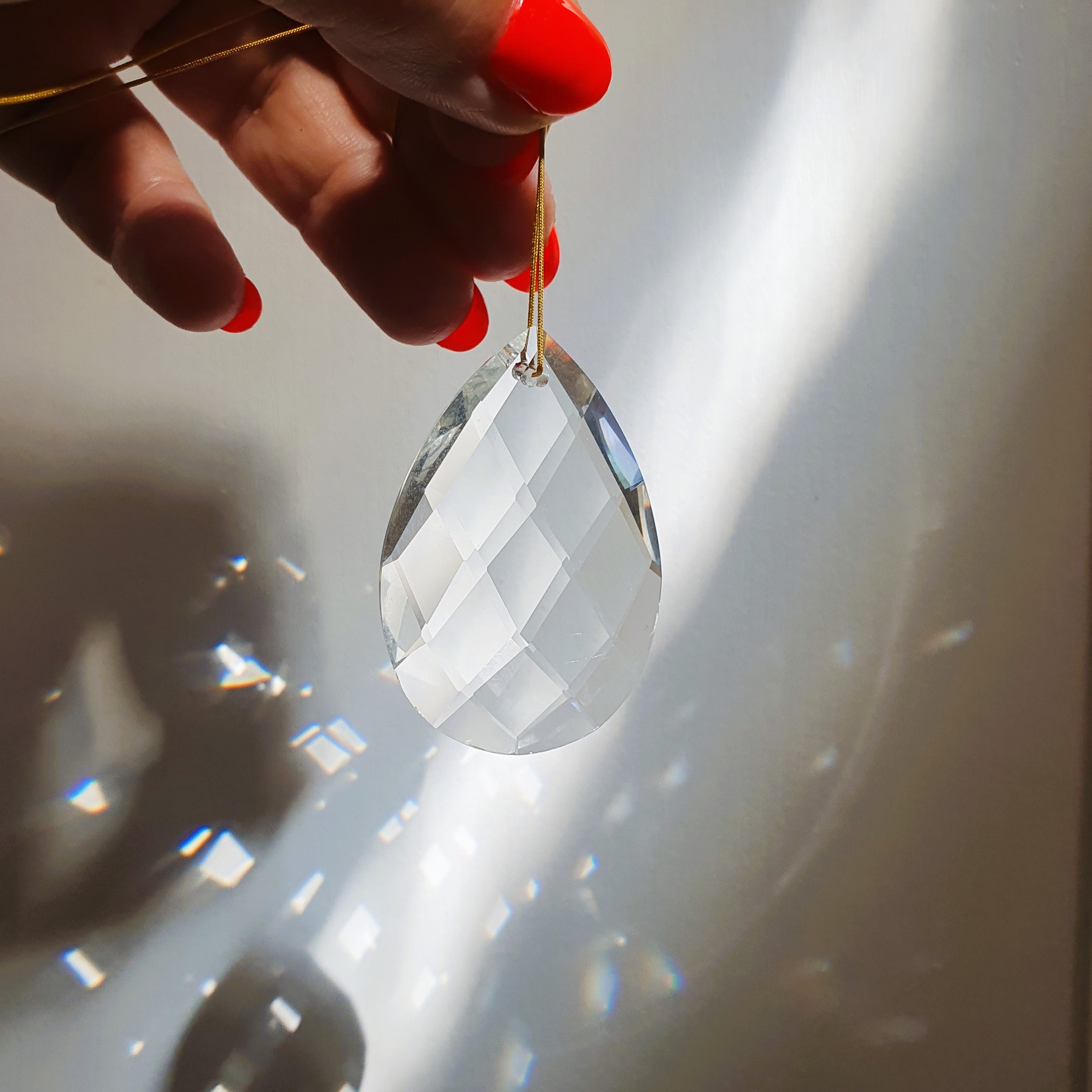 DIY Suncatcher Cristal Forme Goutte 38 Mm Fourniture Pour Mobile Feng Shui  Lustres En Cristal Pour Branches -  Denmark