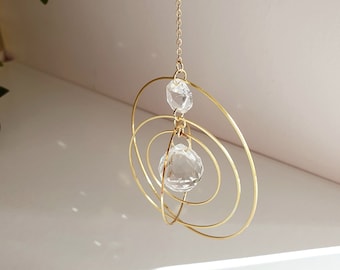 AQUILAE crystal suncatcher - Mobile Feng Shui - Low price gift - Home decor - Handmade - Made in France