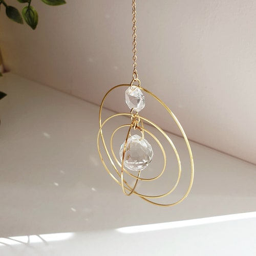 AQUILAE crystal suncatcher - Mobile Feng Shui - Low price gift - Home decor - Handmade - Made in France