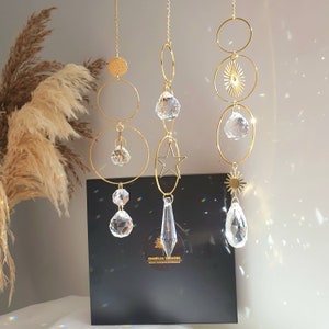 Three Crystal Suncatcher Gift Set - HOME DECO BOX - Feng Shui Suncatcher - Celestial Interior Decoration - Handmade - In France