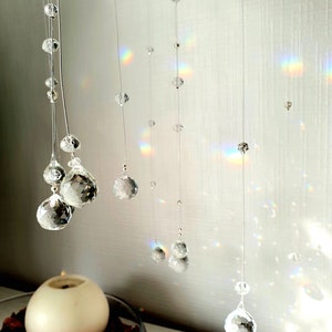 CLOUD Cloud mobile with sun-catching crystals, magical decoration for bedroom or living room Celestial Decor image 9