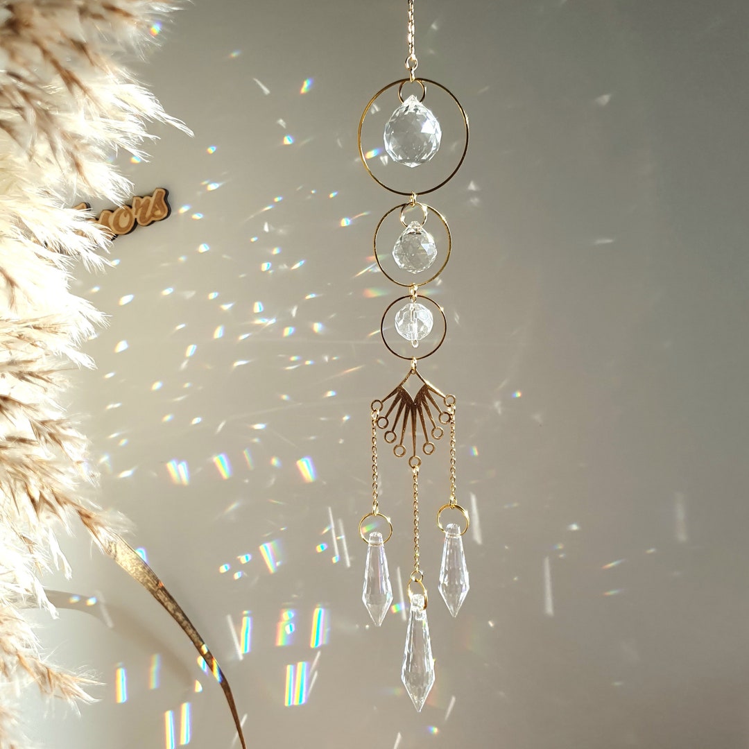 Suncatcher CASSIOPEE II Celestial Hanging Decor Feng Shui Crystal Gift for  Her Handmade Made in France 