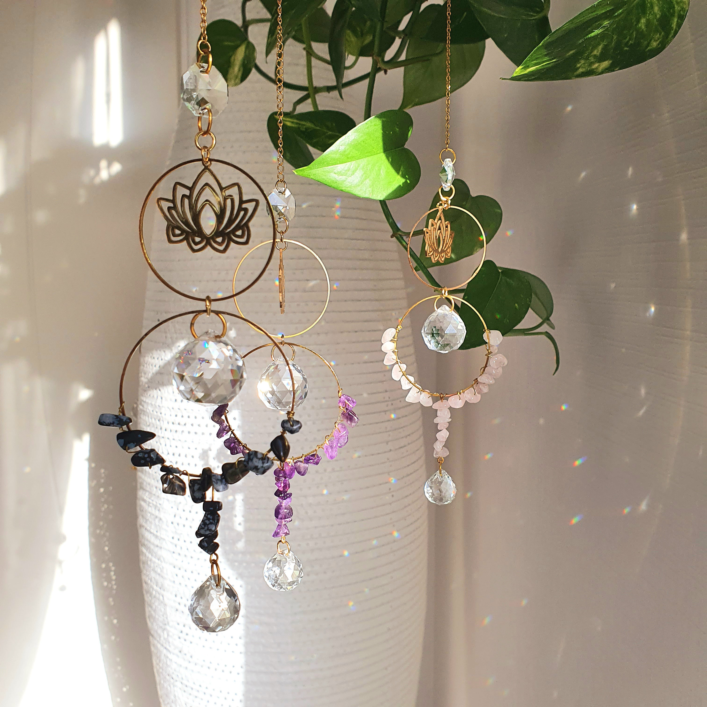 Suncatcher Crystal Suncatcher Chakra Colors Rainbow Ornament Chakra Su –  Little Desirez Jewelry