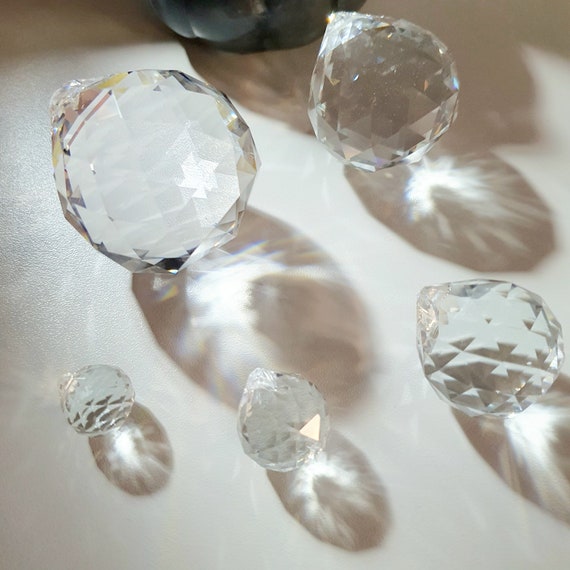 5 Pièces Boule de Prisme en Cristal, Attrape Soleil Cristal