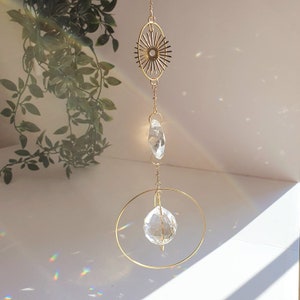 GALAXY Crystal Suncatcher – Feng Shui Suncatcher – Cosy Home Decor – Hanging Interior Decoration – Handmade Gift for Women
