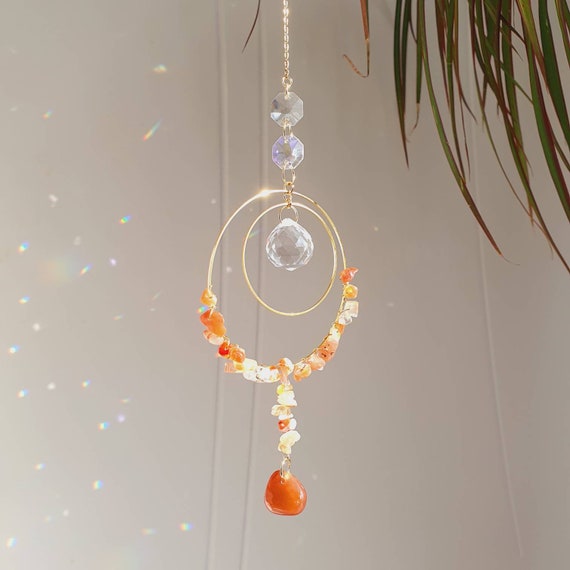 Suncatcher Pierre Naturelle ZEPHIR Décoration Intérieur Zen Cadeau