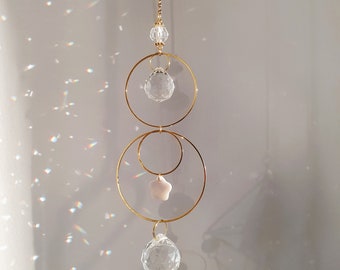 Mini suncatcher CHANCE – Attrape-Soleil Porte bonheur  Feng Shui - Déco à suspendre zen pour lumière positive & équilibre
