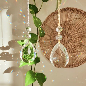 Suncatcher Feng Shui - Prisme solaire - Décoration à suspendre - Rainbow decor - Cristal attrape soleil Feng Shui