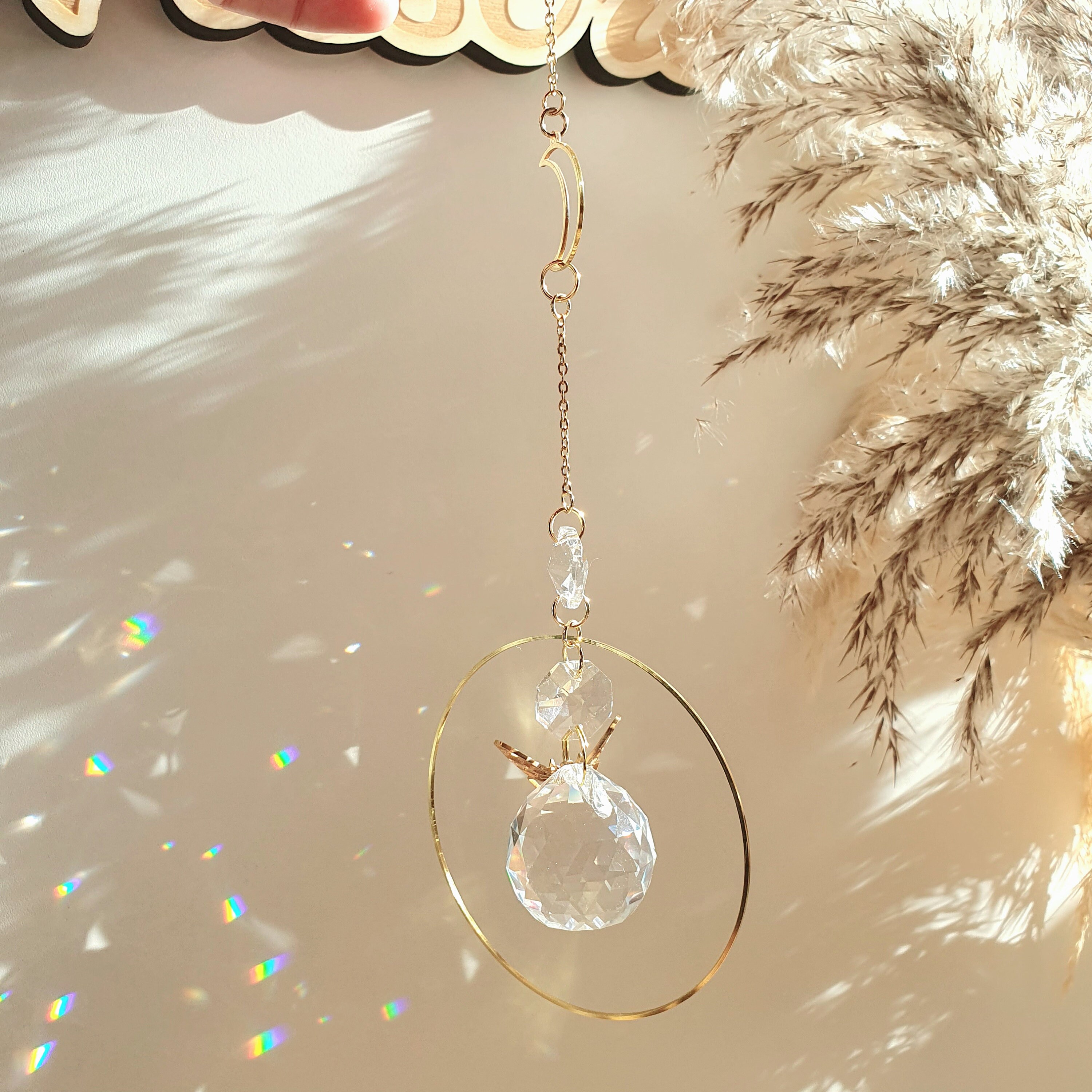 Schmetterling Suncatcher Mit Regenbogen-Kristallen – Fensterdekoration Mit Saugnapf, 15,2 Cm