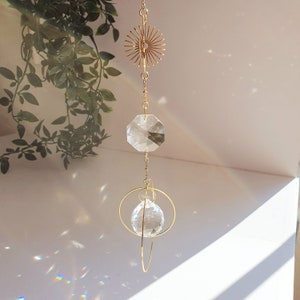 Suncatcher Cristal GALAXIE - Décoration d'intérieur - Ambiance cosy - Cadeau pour Elle