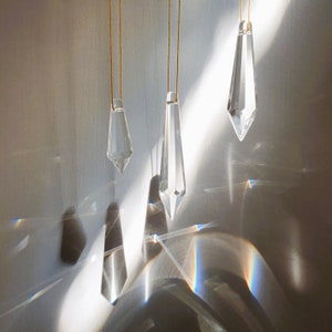 DIY Suncatcher - Cristal Attrape soleil  - Prisme arc en ciel  en forme de lustre - Pendule - Décoration Feng Shui à suspendre