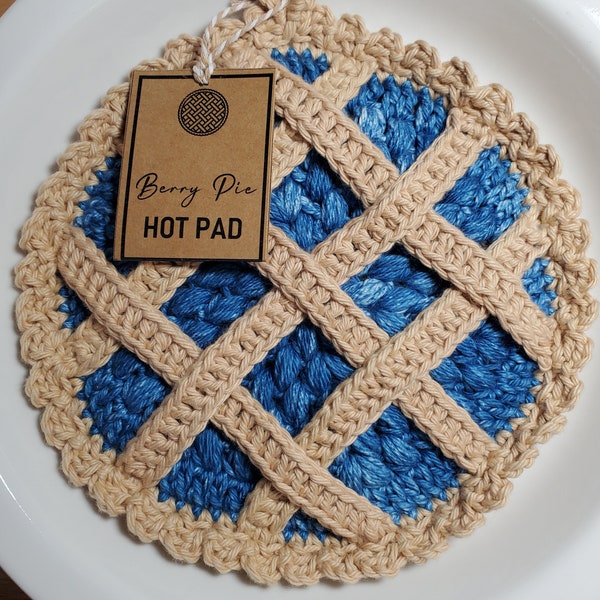 Lattice Berry Pie Hot Pad ( Blueberry)