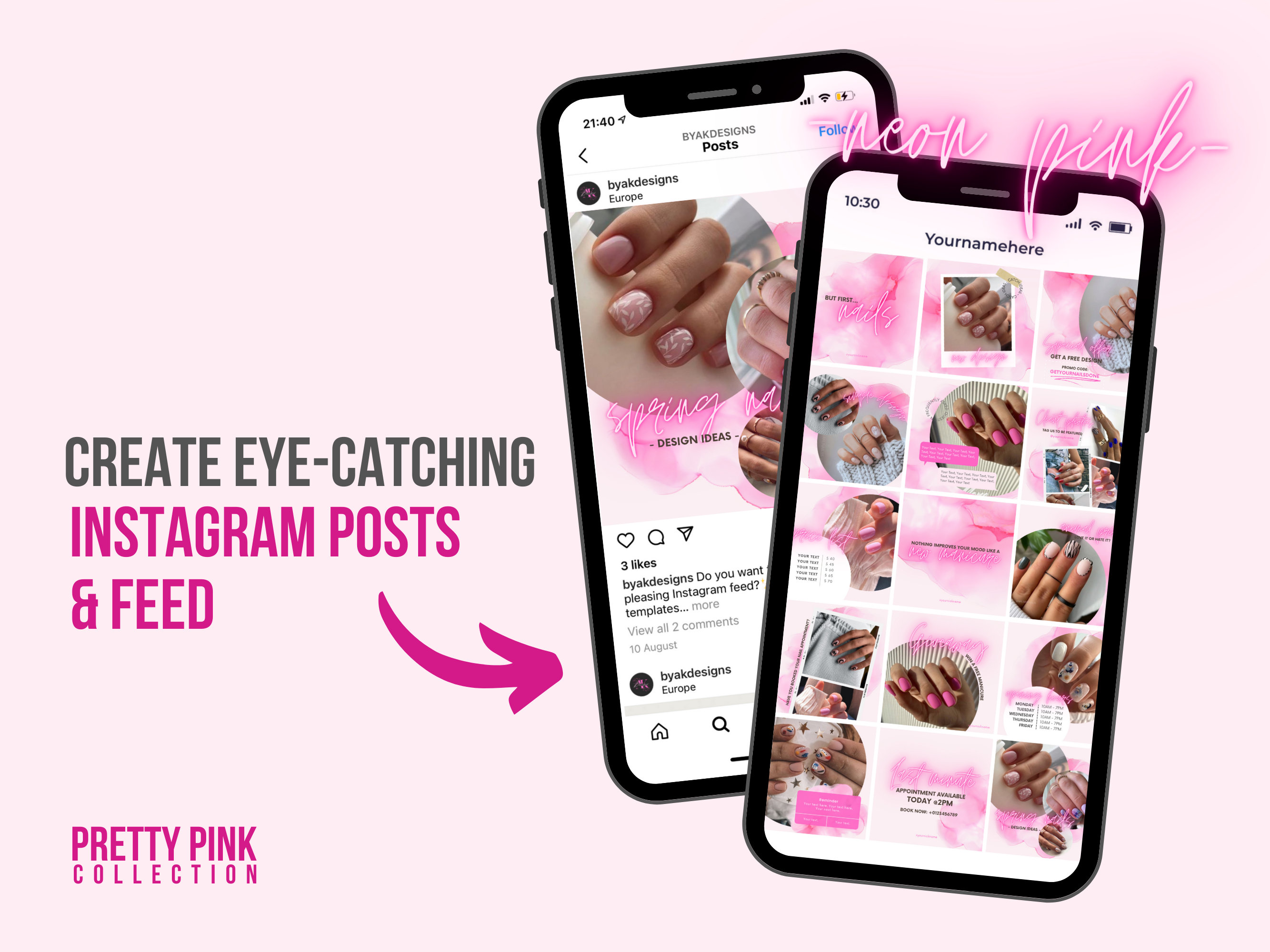 Nail Tech Instagram Post Nail Instagram Template Nail Salon Etsy