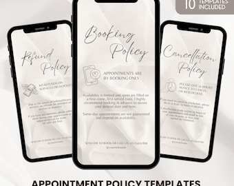 Instagram Story Booking Policy Templates, Beige Silk Policies Template, Cancellation, No-Show & Payment Policies, Nail Lash Tech Policy