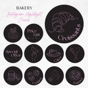 Bakery Instagram Highlight Icons, Cake Shop Instagram Highlight Cover, Cakes Instagram Icons, Sweets Business Instagram Highlight Covers