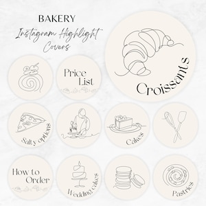 Bakery Instagram Highlight Icons, Cake Shop Instagram Highlight Cover, Cakes Instagram Icons, Cake Business Instagram Highlight Covers Beige