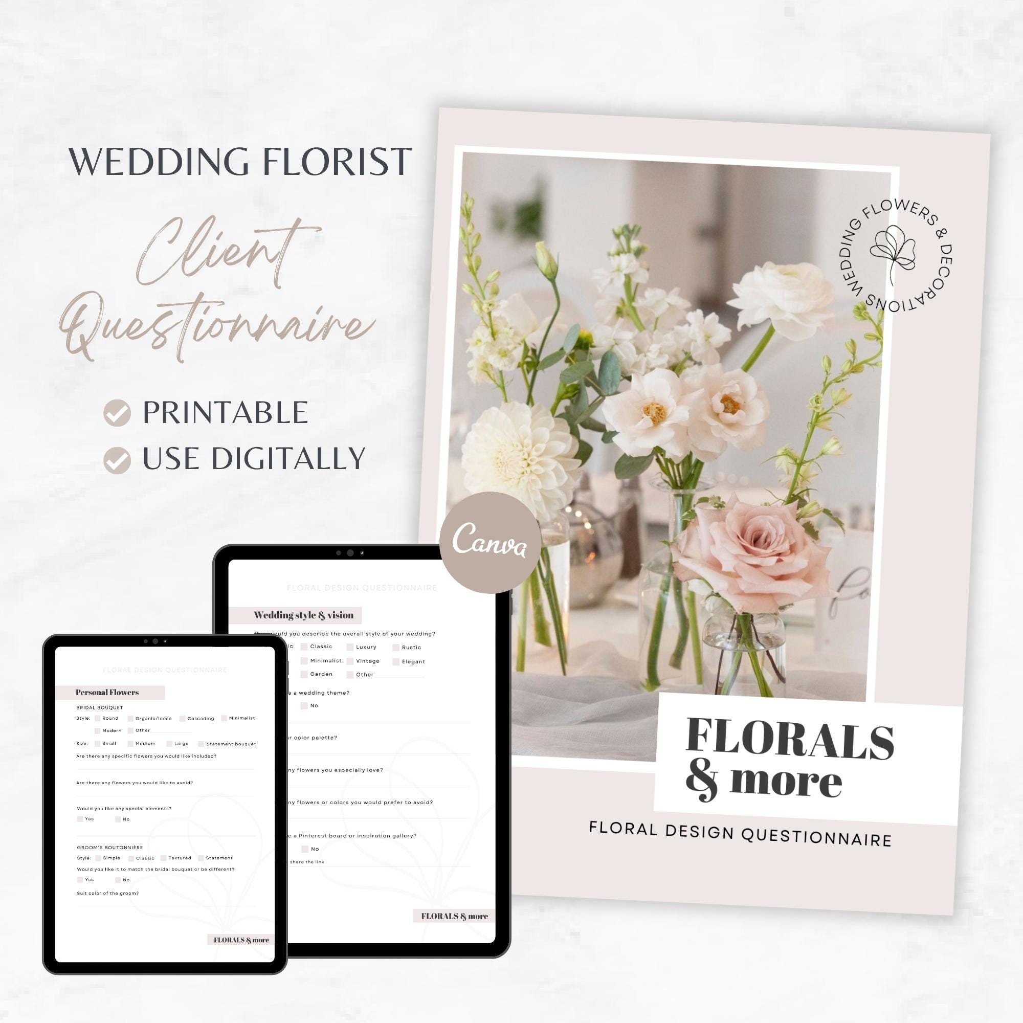Rose Questionnaire.pdf Wedding Florist Questionnaire Template, Wedding Florist Client Intake ...