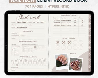 Digital Nail Tech Client Record Book: Goodnotes & Notability (PDF)