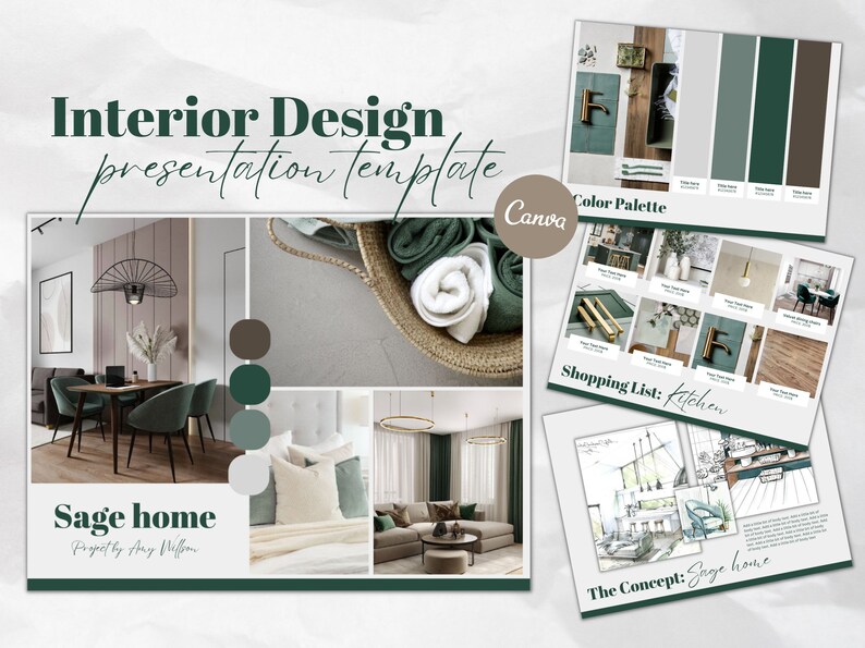 Interior Design Template Presentation Template Interior - Etsy