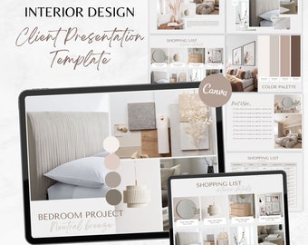 Interior Design Client Presentation Template: Mood Board, Welcome Pack (Digital Download)