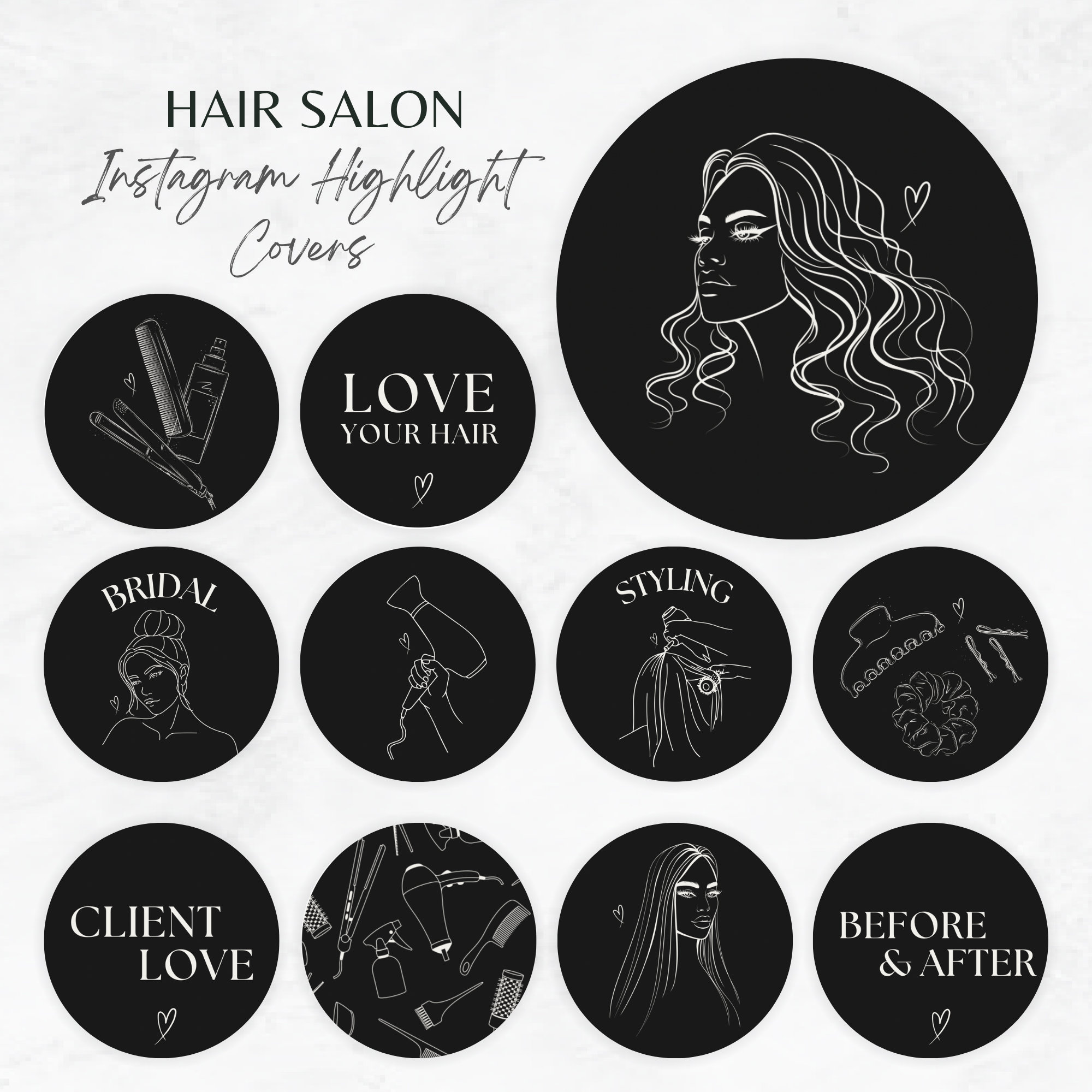 Hairdresser Icons - Etsy, image size:2000x2000