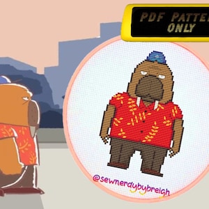Grumpy Walrus - PDF Cross Stitch Pattern, Anime Cross Stitch Pattern, Kawaii Cross Stitch Pattern, Walrus Cross Stitch Pattern, DMC, PDF