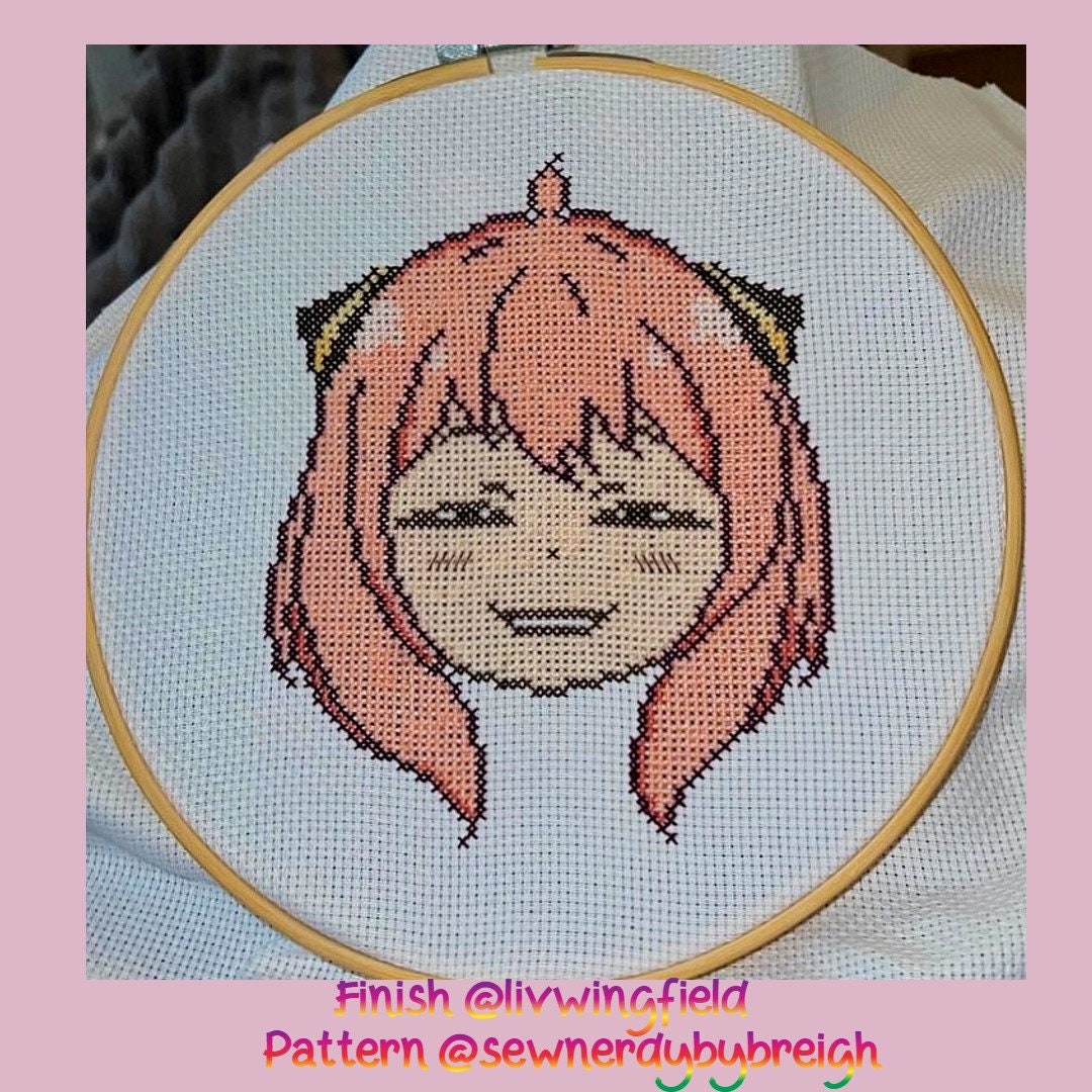 Smug PDF Cross Stitch Pattern Anime Cross Stitch Japanese 